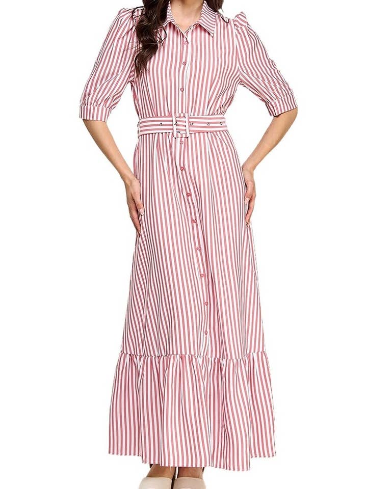 Striped Maxi Dress for wholesale by Vanilla Monkey