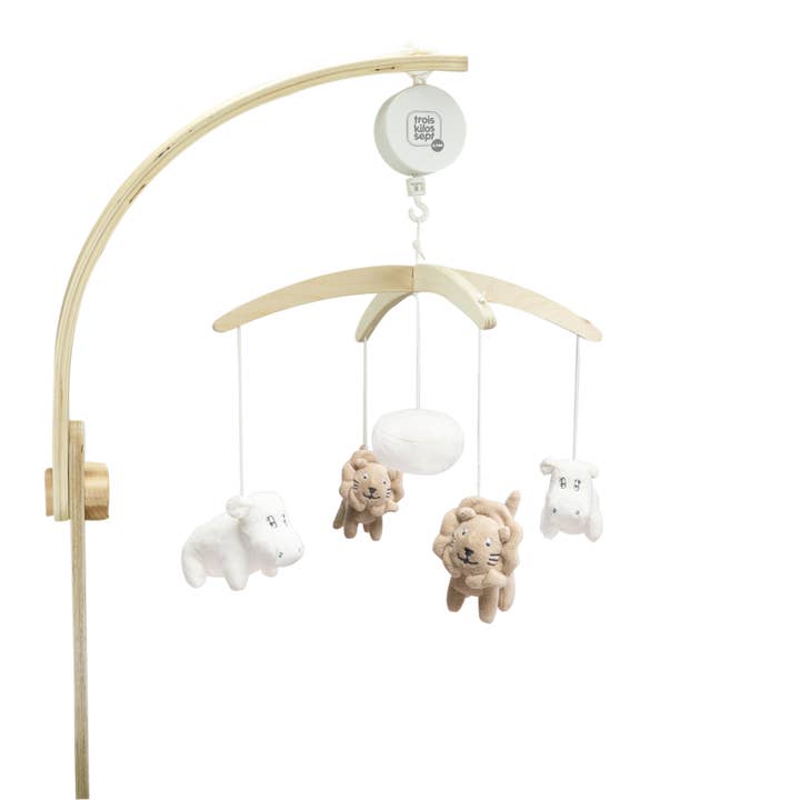 Móbile musical Tam Tam com suporte de madeira por atacado de Trois kilos Sept