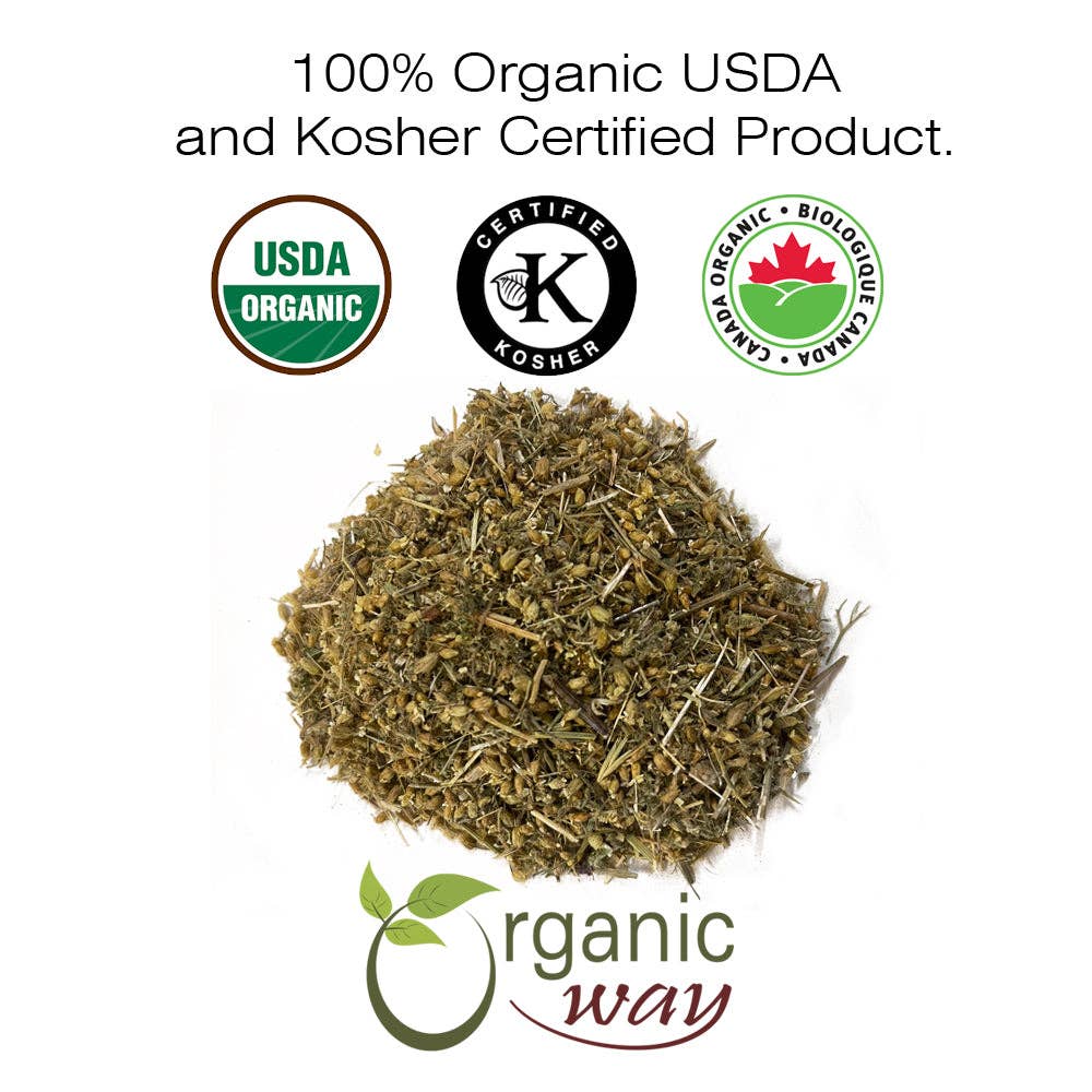 Organic Way LLC – wholesale Herbs – Yarrow Flower Cut & Sifted (Achillea millefolium) - Herbal Tea | European Wild-Harvest | Kosher & USDA Certified | Vegan, Non-GMO & Gluten Free | 100% Raw from Albania1