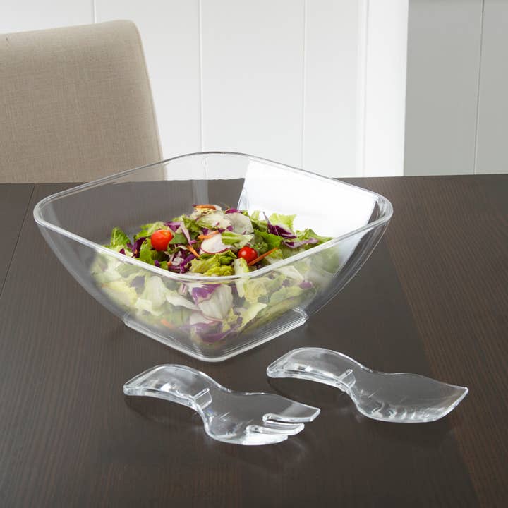 Huang Acrylic - Wholesale Serve Bowl - Large Square Salad Bowl