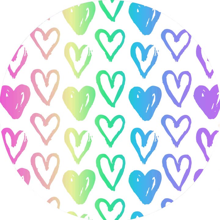 Neon Hearts Plate for wholesale by serve it up designs