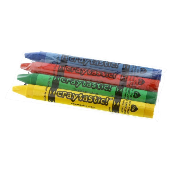 203 Brands - Wholesale Crayons - Kids & Baby - Craytastic! 75 Bulk 4-Packs of Crayons in Cellophane