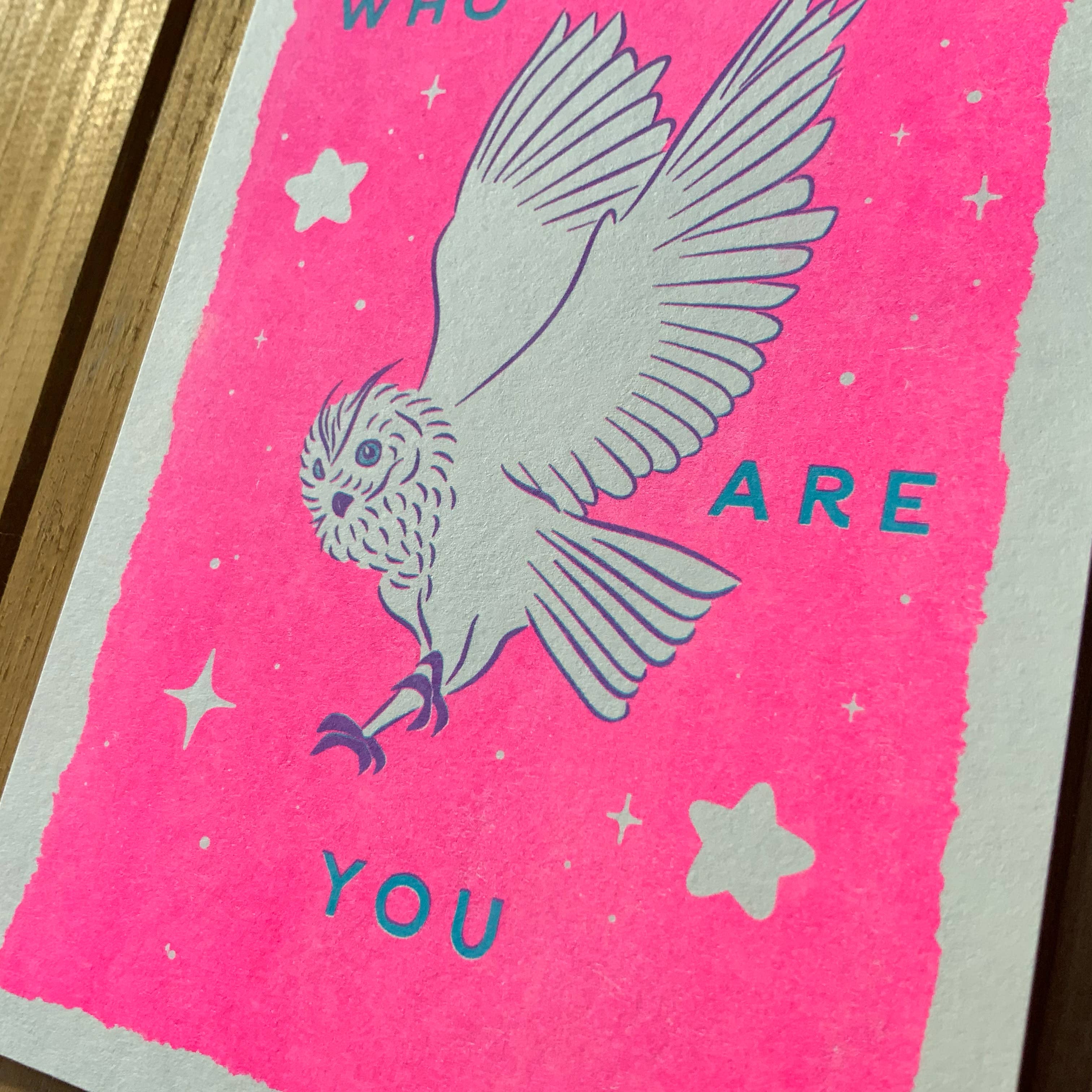 Wildkat Studio - Wholesale Art Print - Owl Risograph Art Print1