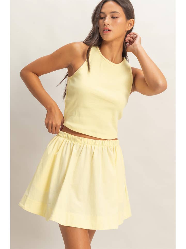 Sleeveless Ribbed Top And Skirt Set for wholesale by HYFVE