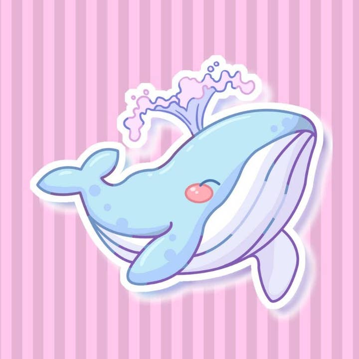 Whale Friend Sticker for wholesale by Mega Kawaii Cuties