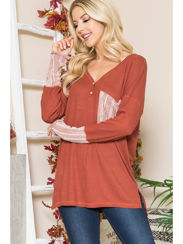 Orange Farm Clothing - Wholesale Tunic - Women's - Reversed Stitched Oversize Hi Low Tunic9
