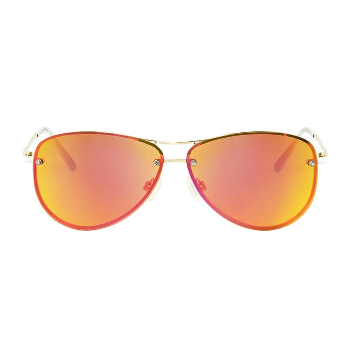 Eagle Eyes Mira Rimless Aviator Polarized Sunglasses for wholesale by Eagle Eyes