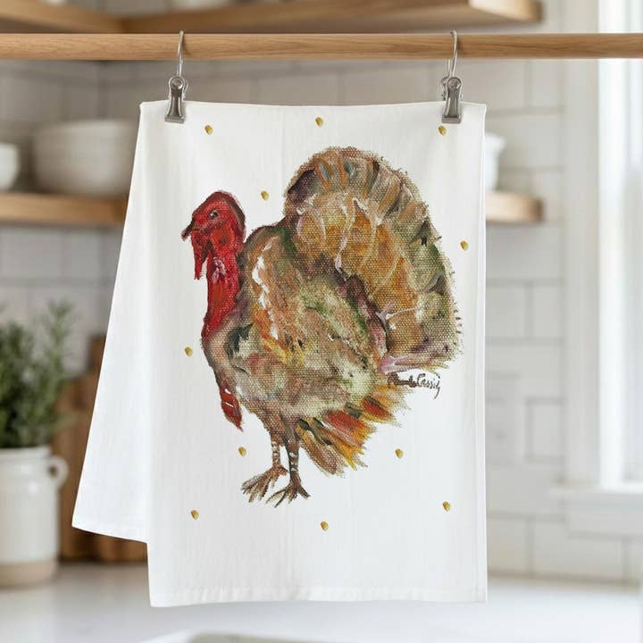 Thanksgiving Kitchen Towel for wholesale by Pamela Cassidy Designs