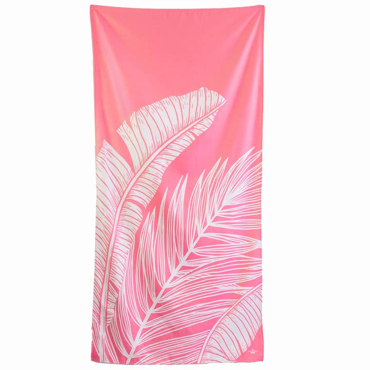 The Royal Standard - Wholesale Beach Towel - Delmare Palm Beach Towel Light Pink/White 34x70