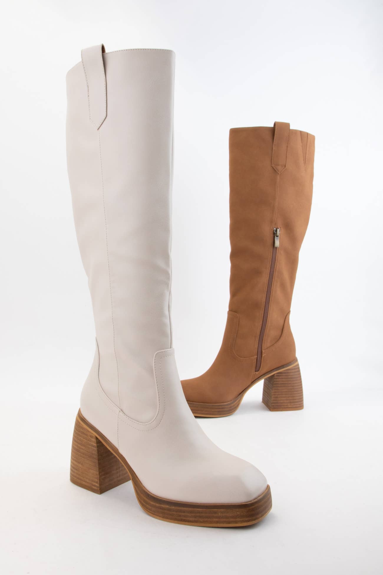 CCOCCI - Wholesale Boots - Women's - ALYSSA CHUNKY PLATFORM HEEL SLIM FIT TALL BOOTS6