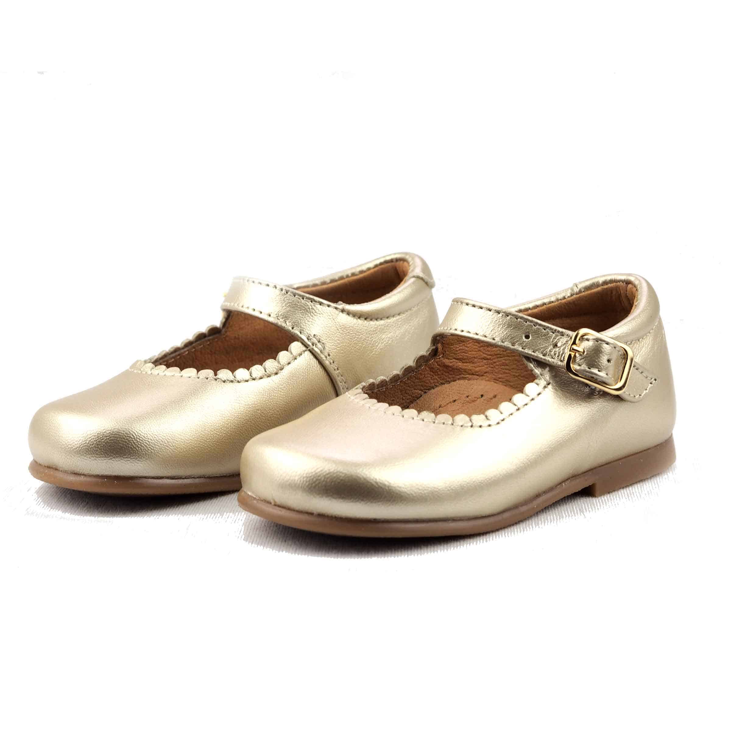 Classic children's shoes girls leather gold for wholesale on Faire3