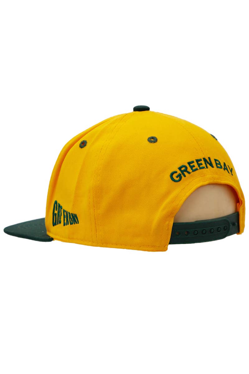 Cap Zone – Engroshandel Snapback hat - Unisex – Green Bay GB Logo Stripe Twill Flad Bill Snapback4