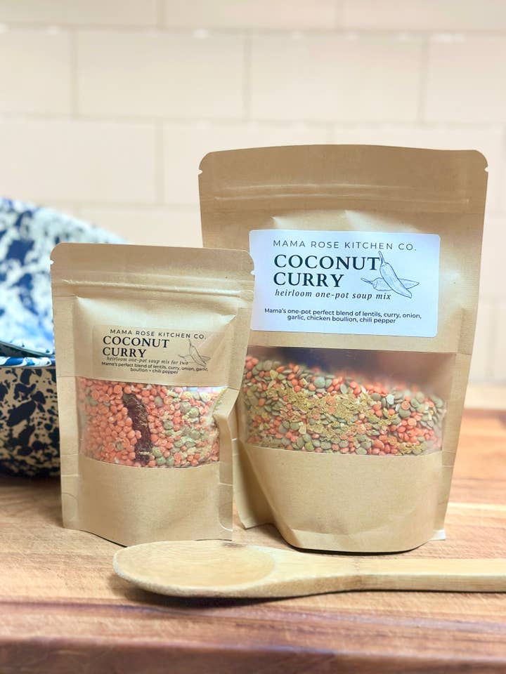Mama Rose Coconut Curry Soup Mix for wholesale by Mama Rose Kitchen Co