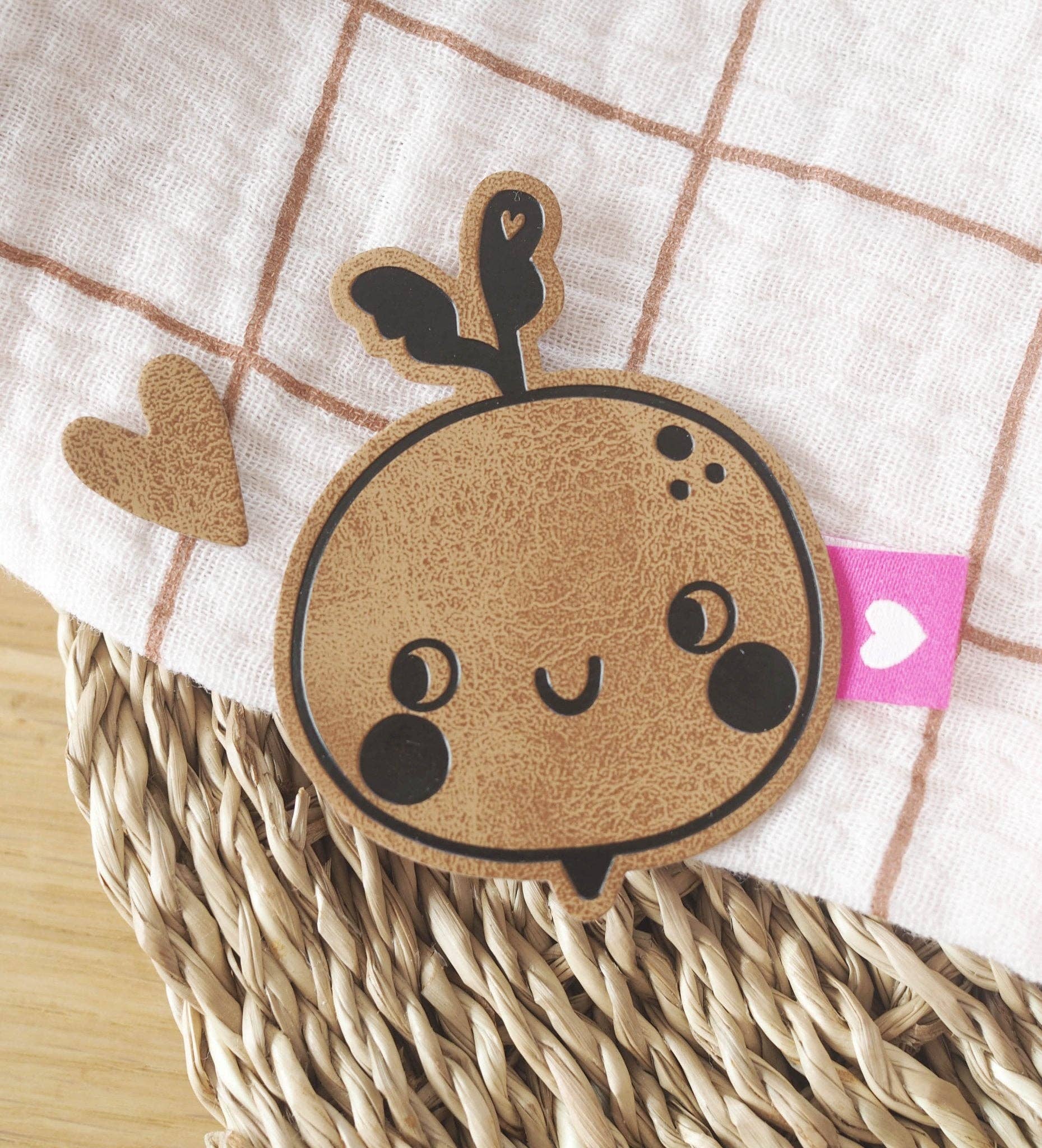 Paul und Clara - Vente Matériels de bricolage - Étiquette en similicuir - Rübe *thermocollant*1