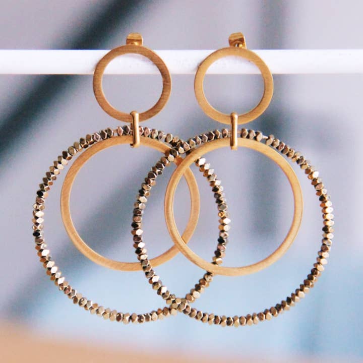 Brinco statement "City Chic" por atacado de Bazou