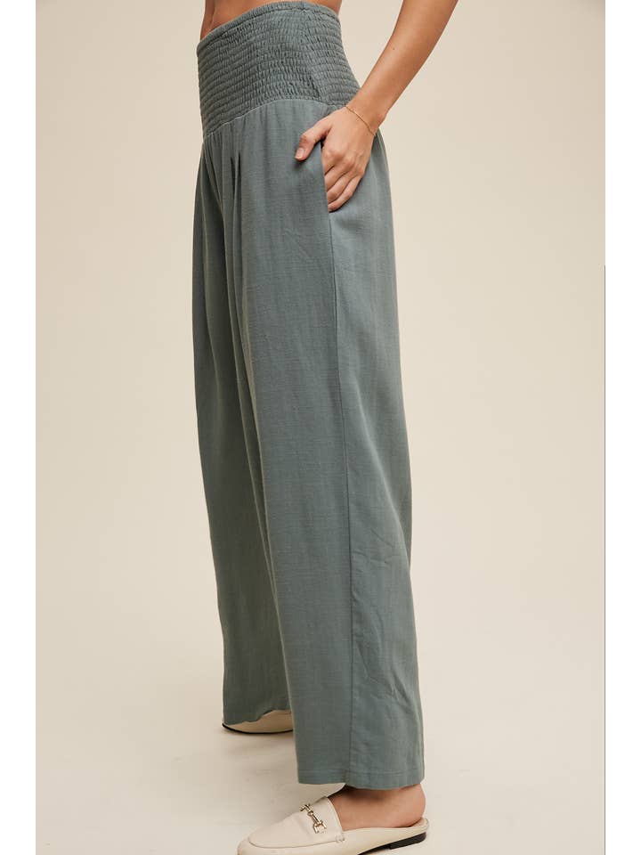 Listicle - Wholesale Pants - Women's - Smocked Waist Wide Leg Pants
Smocked Waist Wide Leg Pants
16