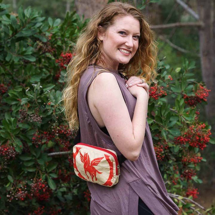 Malia Designs - Wholesale Belt Bag - Women's - Recycled Belt Bag - Pegasus Print - Fair Trade