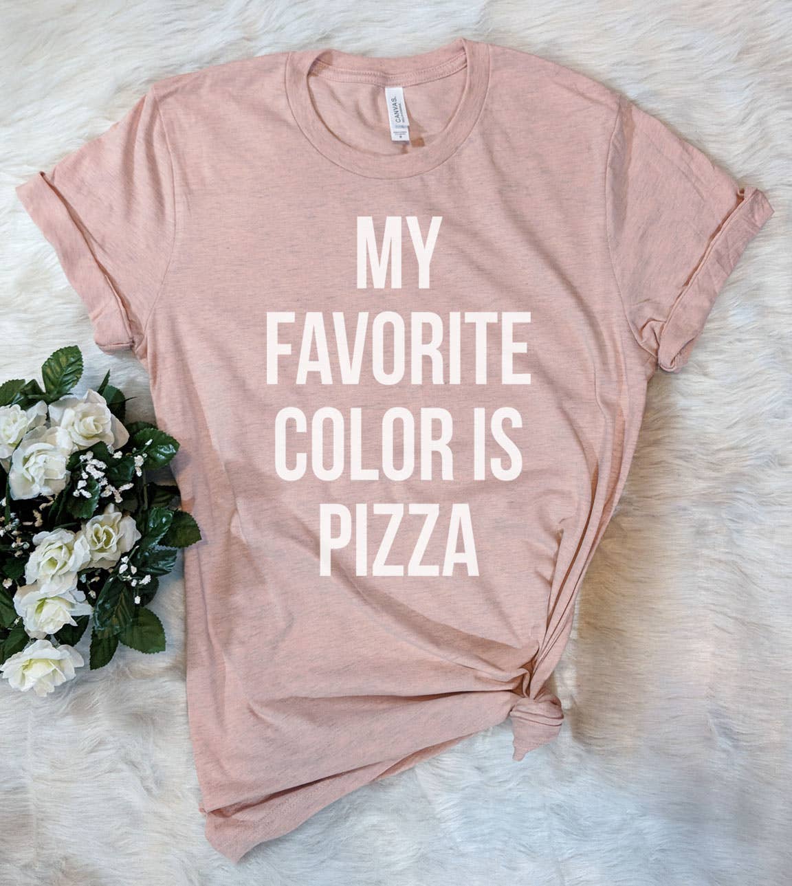House Of Rodan - Venta al por mayor Camiseta estampada - Unisex - Mi color favorito es pizza - divertido tonto pizza linda camiseta1