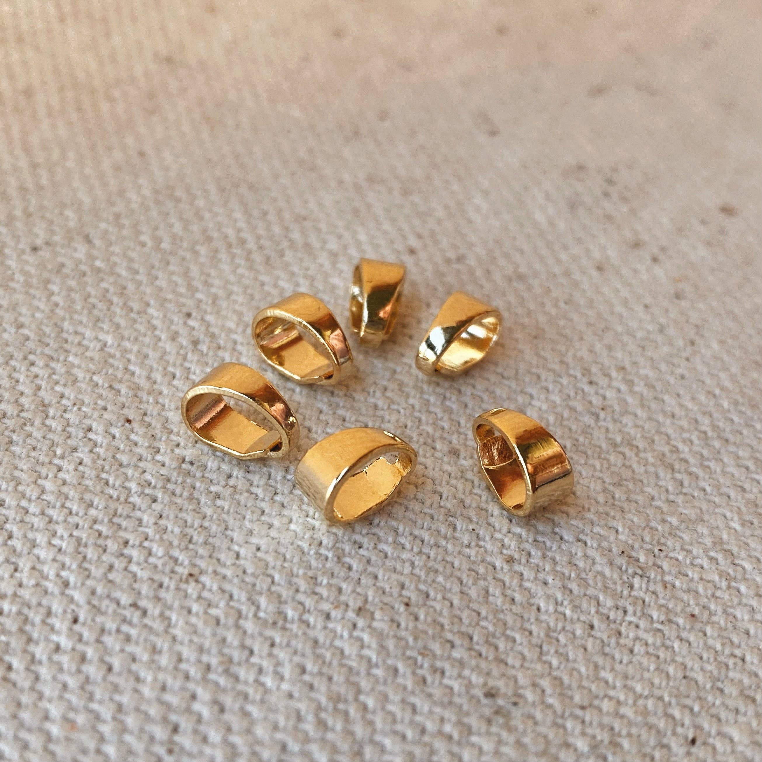 GoldFi - Wholesale Individual Charm/Pendant - 6 Pieces 18k Gold Filled Pendant Bail