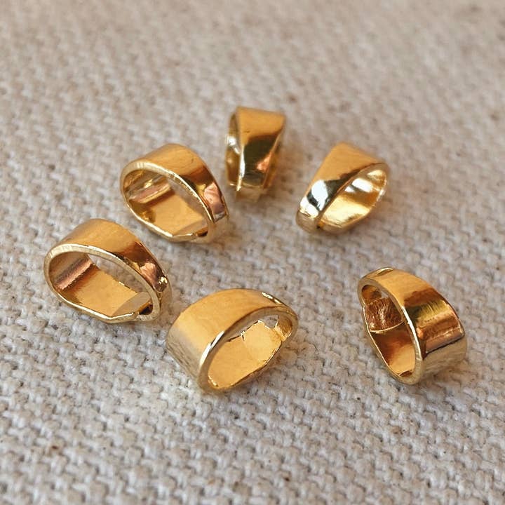 GoldFi - Wholesale Individual Charm/Pendant - 6 Pieces 18k Gold Filled Pendant Bail0