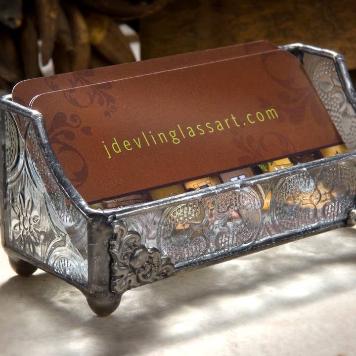 Crd 104 Vintage Glass Cardholder for wholesale by J Devlin Glass Art & Bert Anderson Collection