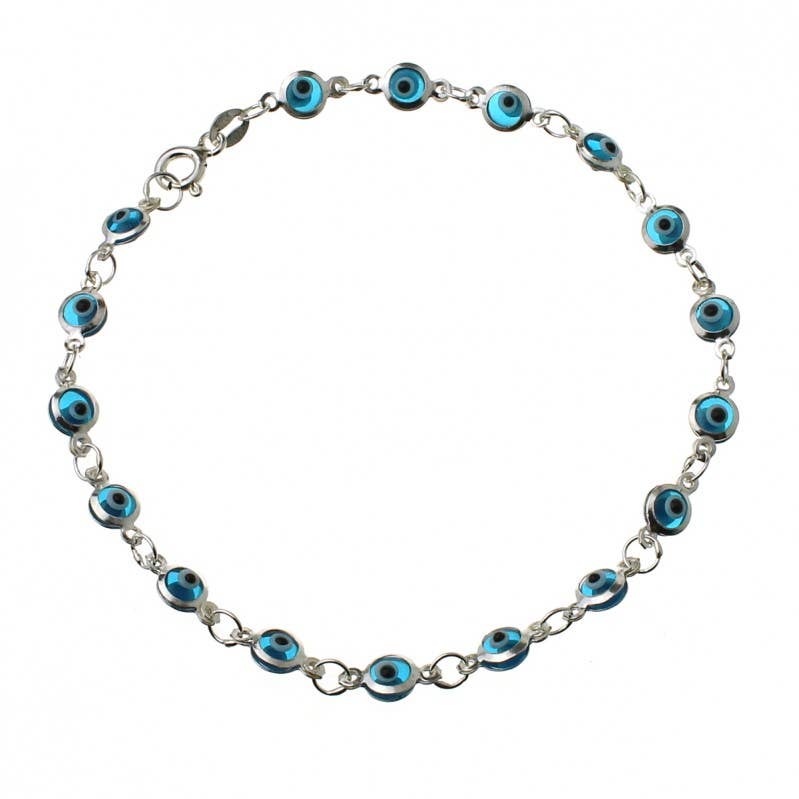 UniArt - Wholesale Beaded Bracelet - Turkish Eye, Sterling Silver Bracelet0
