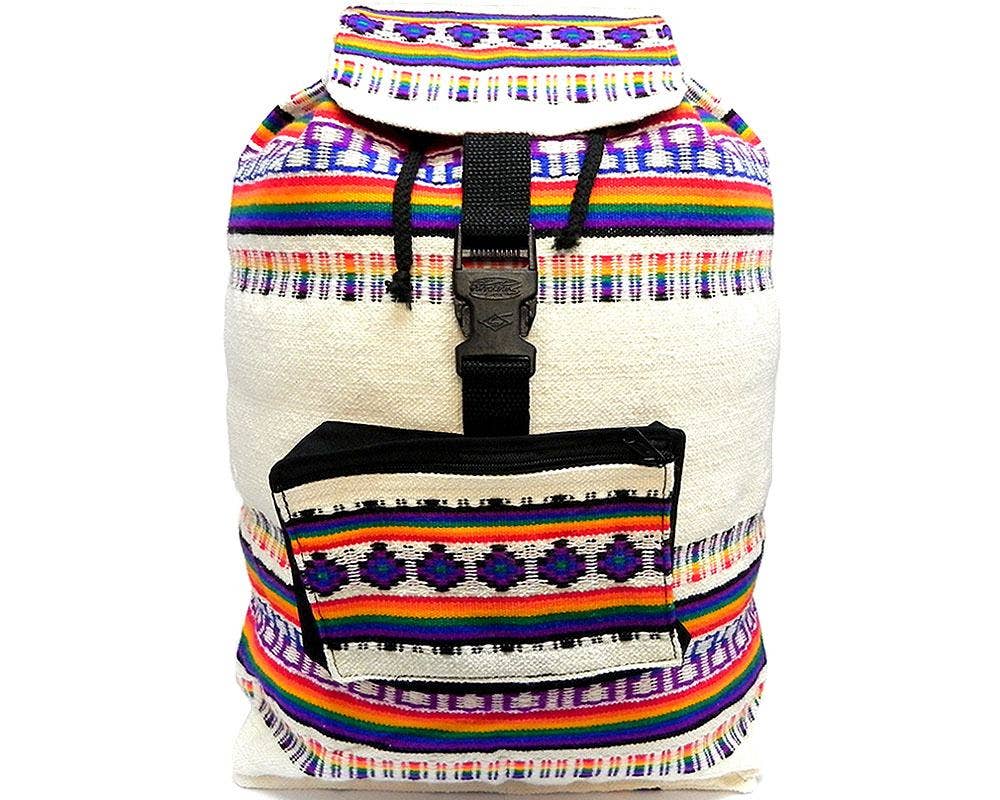 Pichincha - Wholesale Backpack - Women's - Large Tribal Striped Peruvian Backpack7