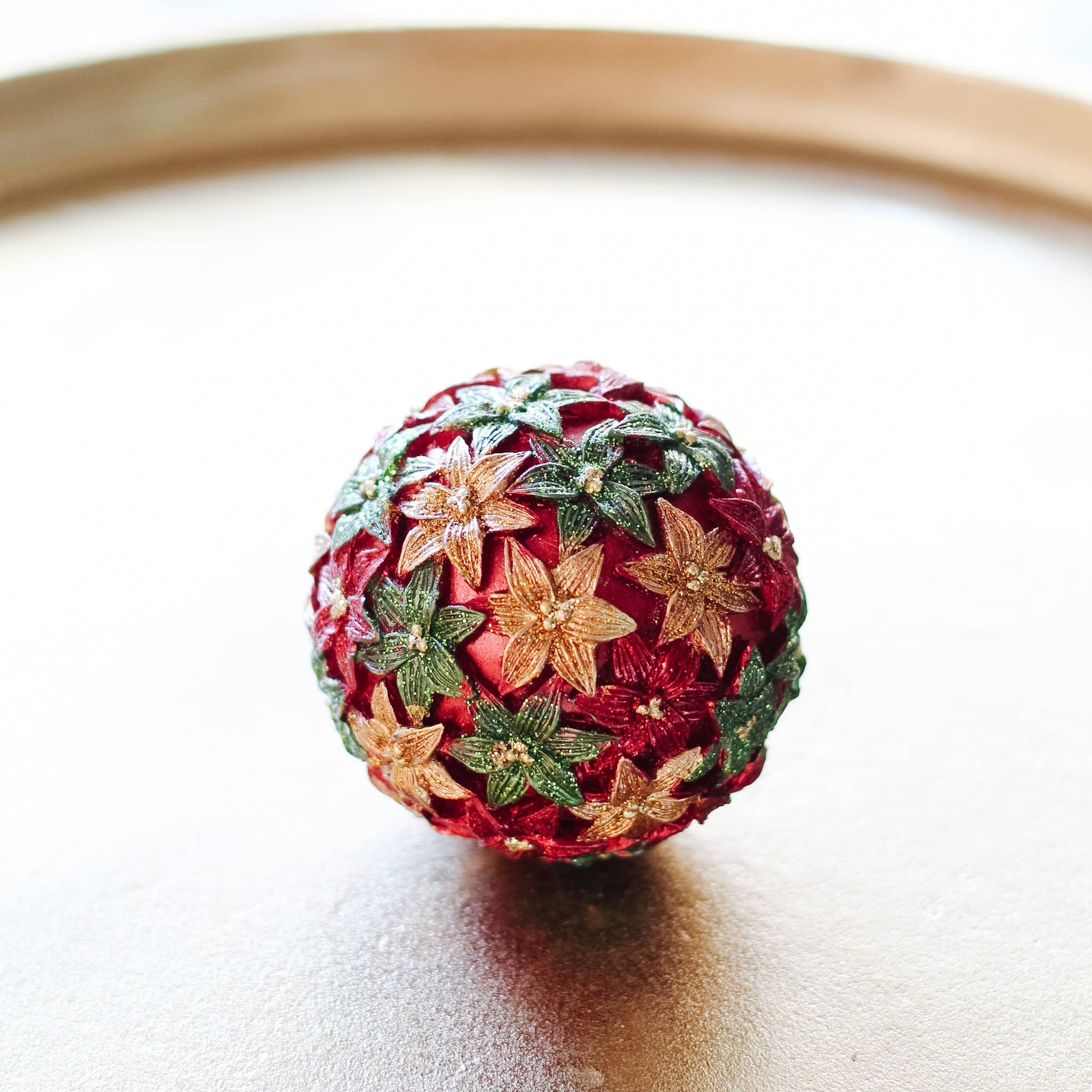 Dekorasyon Gifts  Decor - Wholesale Ornament - 3" Stargazer Ball Orn (Red/Citron)1