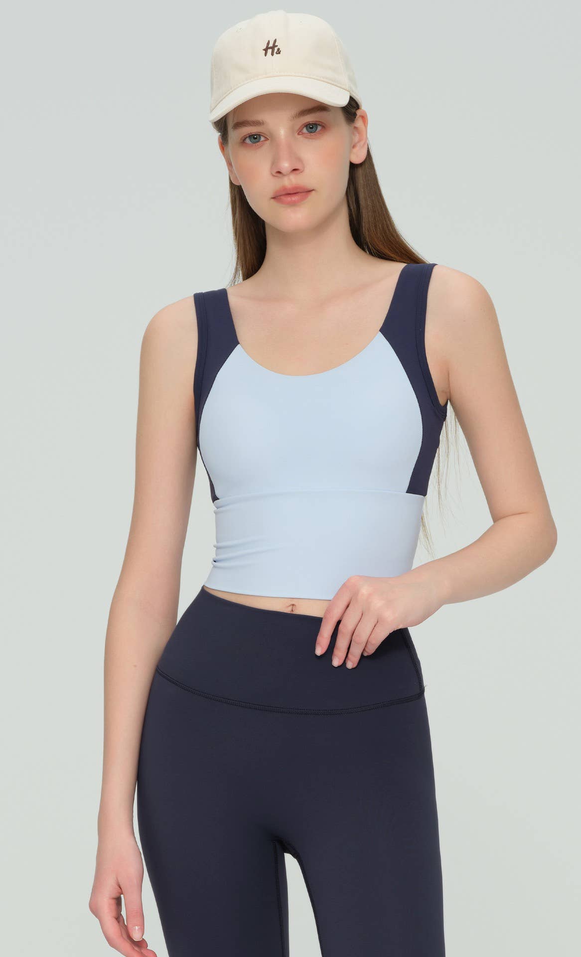 91thelabel - Wholesale Sports Bra - Women's - Eris Color Contrast Longline Sports Bra 4