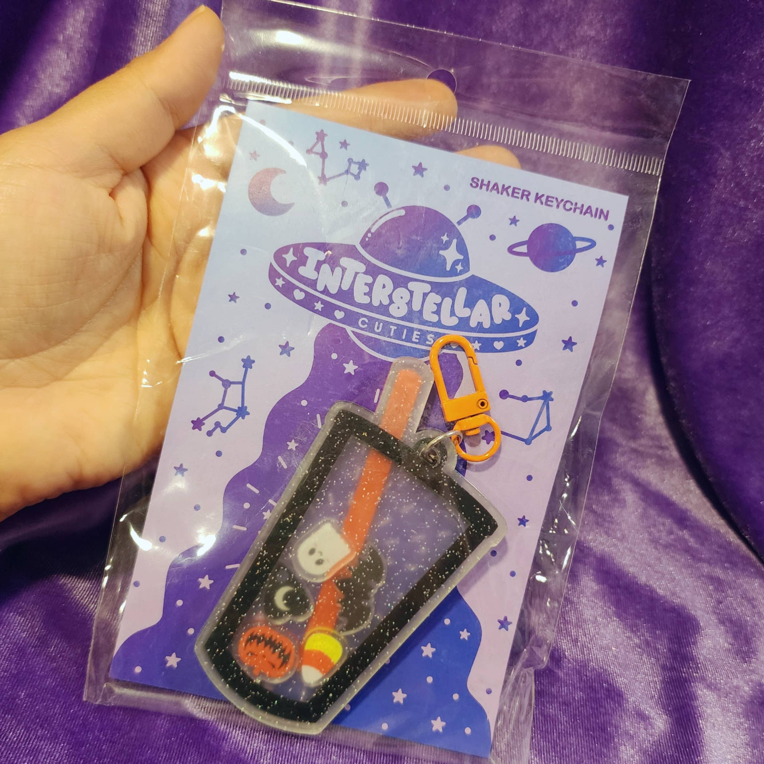SHOPMALASTORE – wholesale Keychain – Unisex – Glittery Halloween Boba Shaker Keychain 7