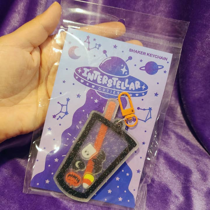 SHOPMALASTORE – wholesale Keychain – Unisex – Glittery Halloween Boba Shaker Keychain 7