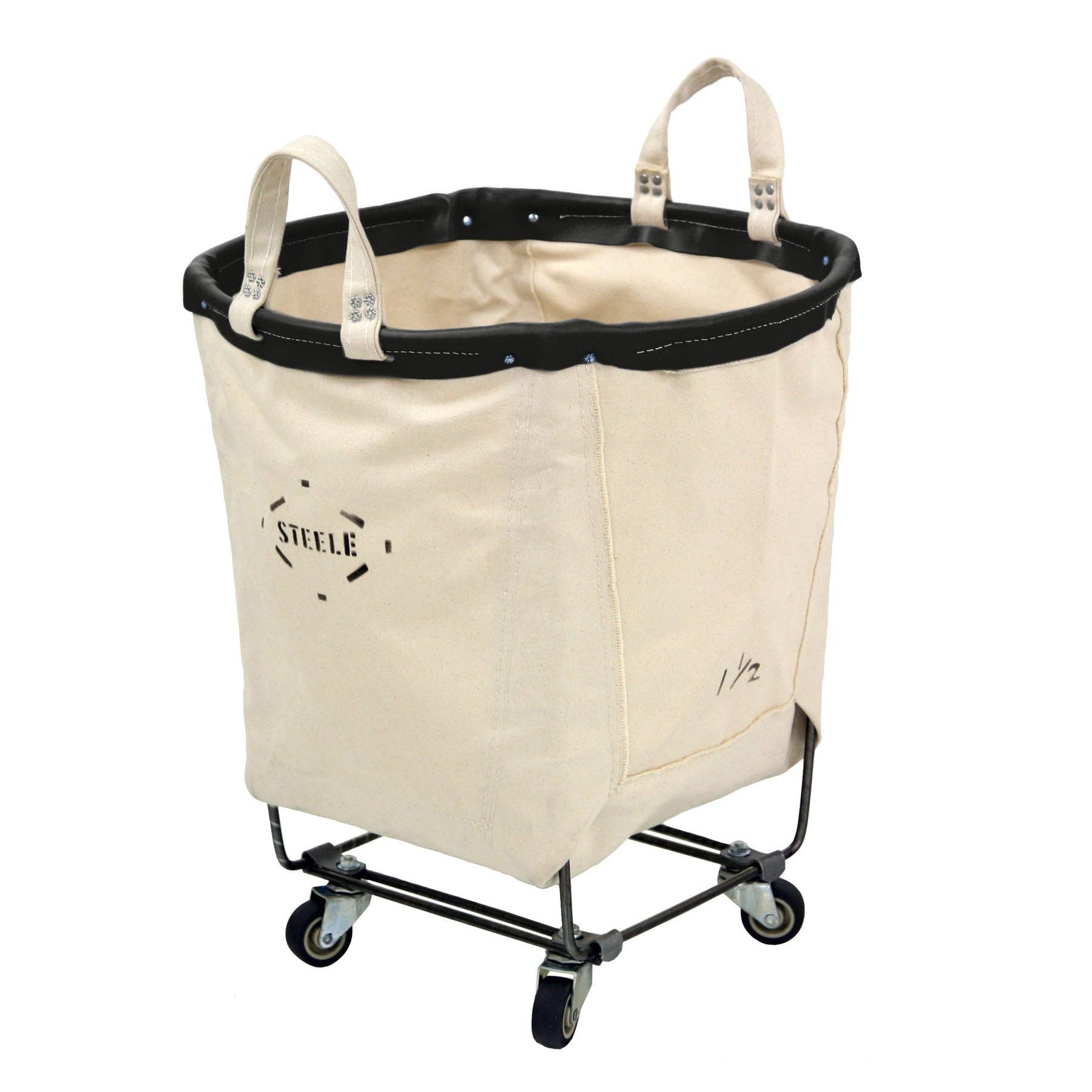 Steele Canvas Basket Corp. - Wholesale Laundry Basket - Canvas Round Carry Truck - 1.5 Bu7