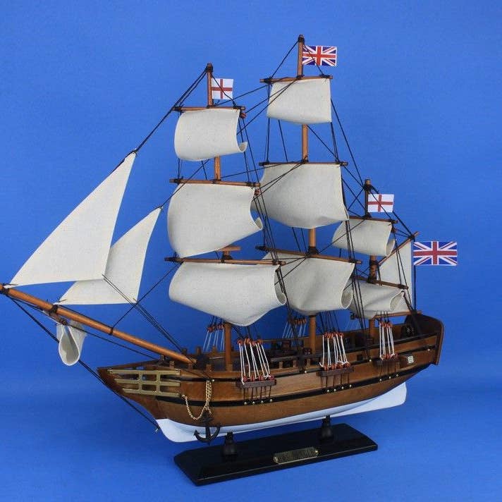 Hampton Nautical - Wholesale Tafelbladdecoratie - Charles Darwins HMS Beagle Tall Modelschip 20"1