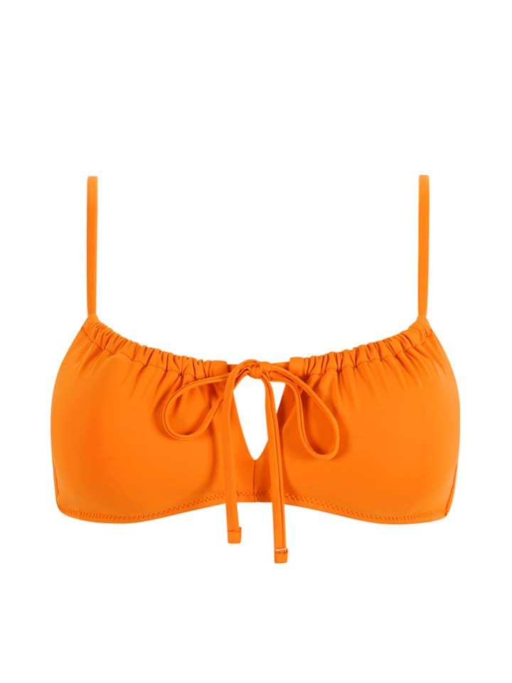 Chlamys Varia Square Neck Bikini Top-Vital Orange for wholesale by Chlamys Varia by MrMiss