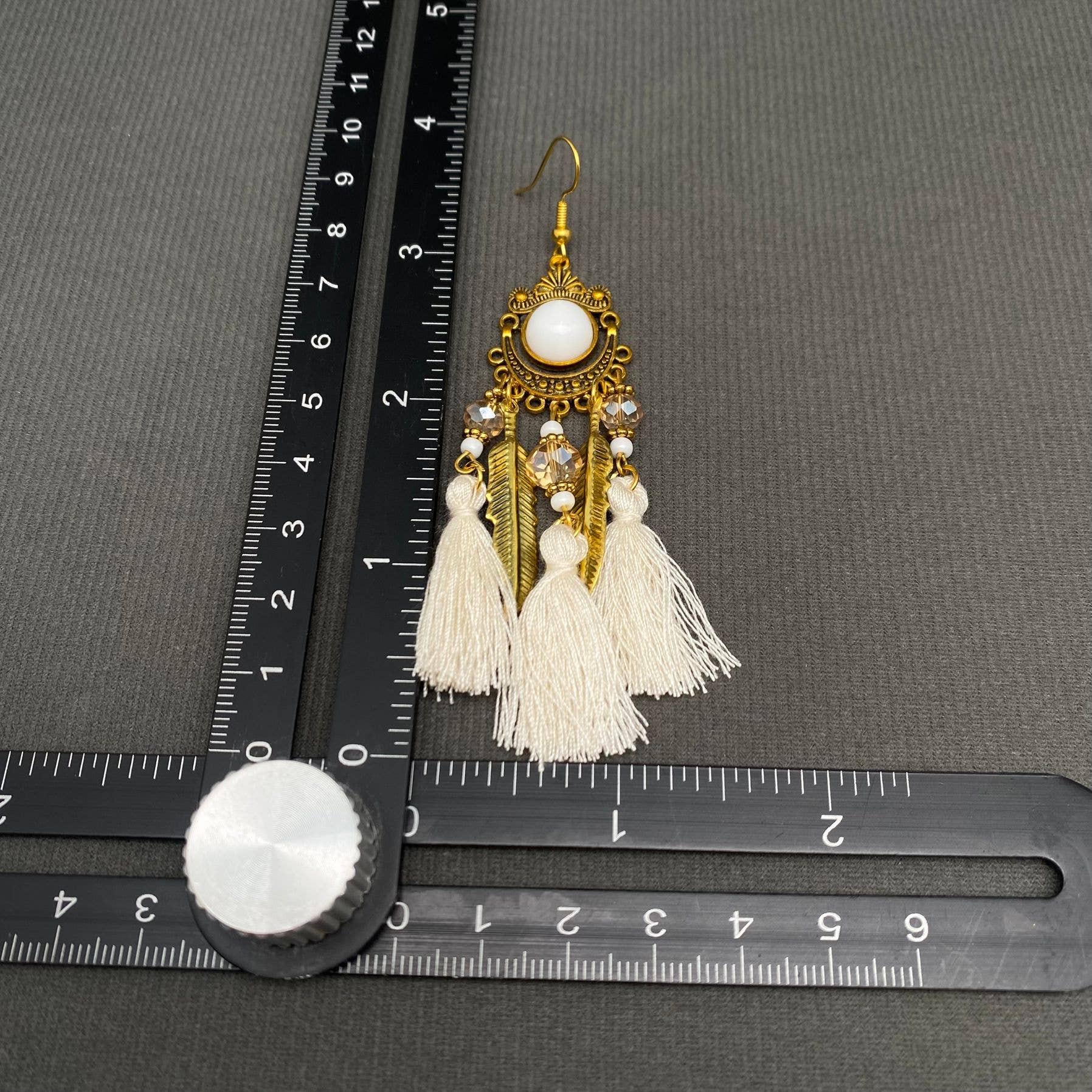 Mio Queena - Vente Boucles d'oreilles pendantes - Boucles d'oreilles pendantes à pampilles blanches de styles variés14