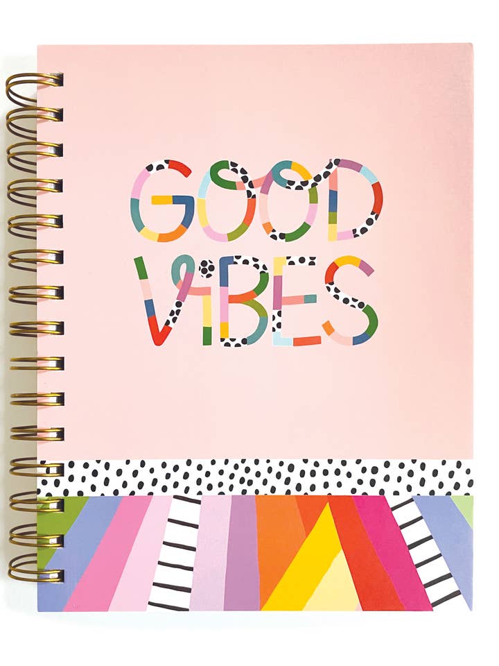 Good Vibes Spiral Journal for wholesale by Paper House Productions