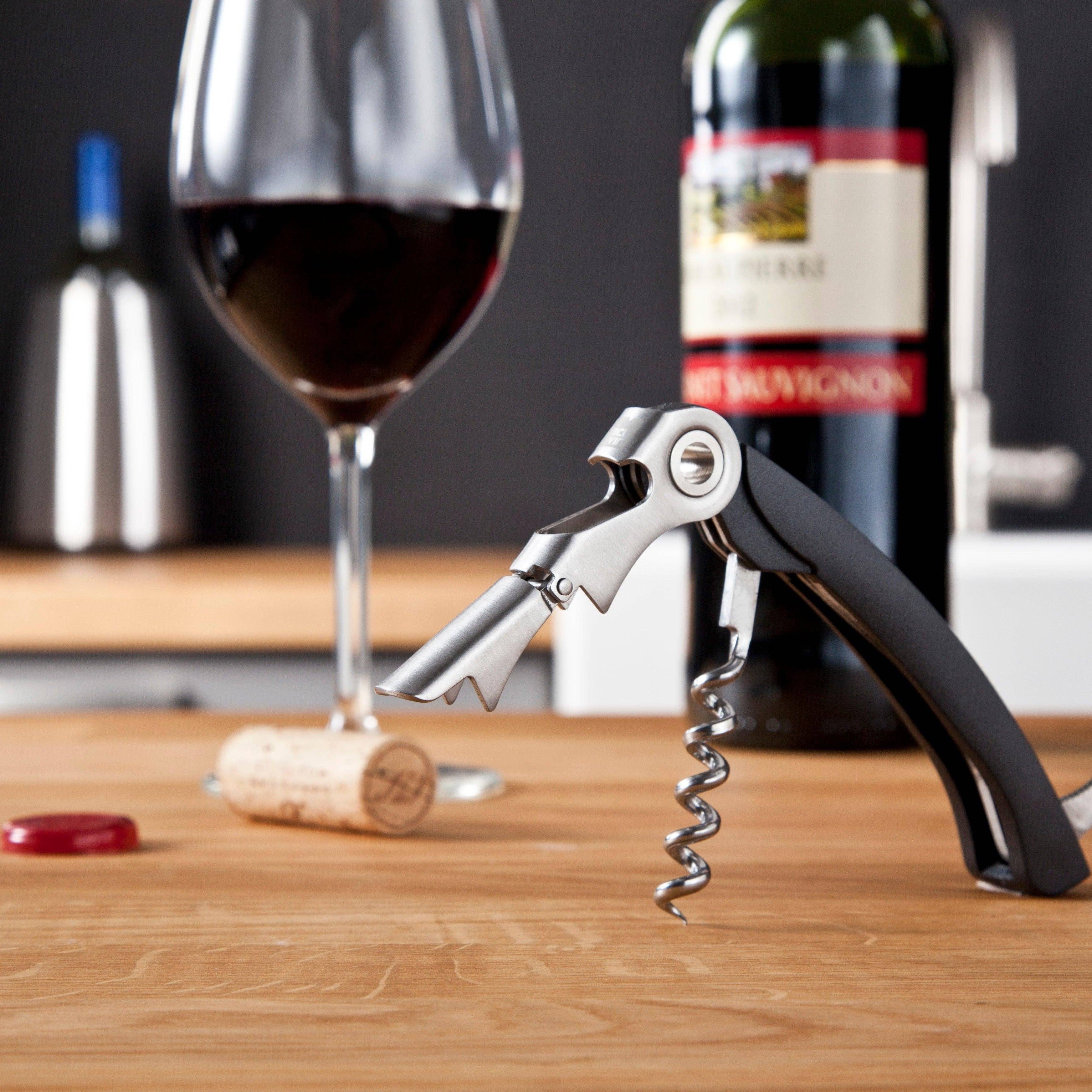HAUS – wholesale Bottle/wine opener – Vacu Vin Double Hinged Corkscrew - Black1