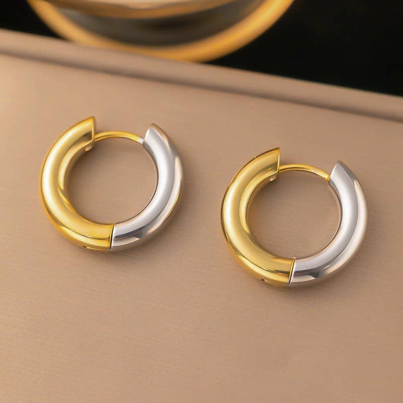 JOSSLYN by wall to wall - Wholesale Hoop Earrings - 18K Stainless Steel Tarnish Free Waterproof Hoop | 40E3680