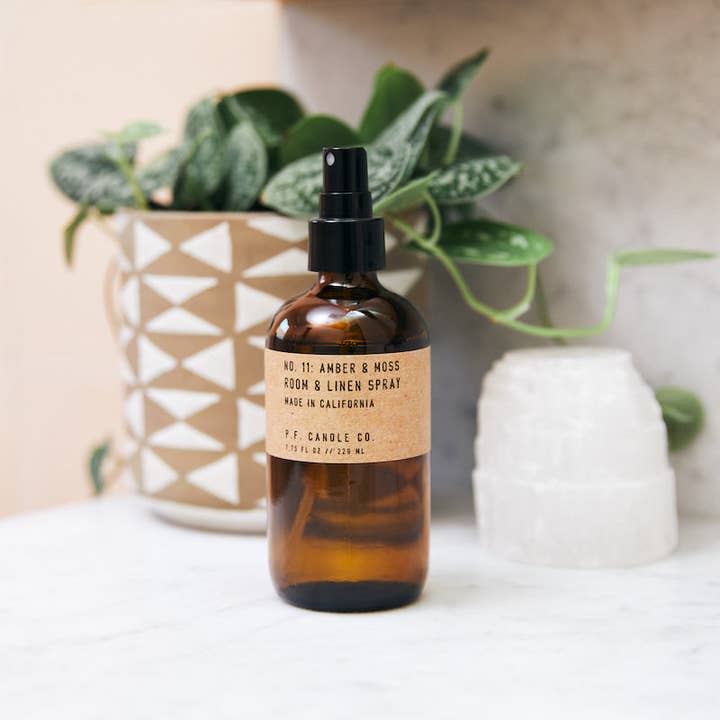 P.F. Candle Co. - Wholesale Room & Linen Spray - Amber & Moss - 7.75 fl oz Room & Linen Spray