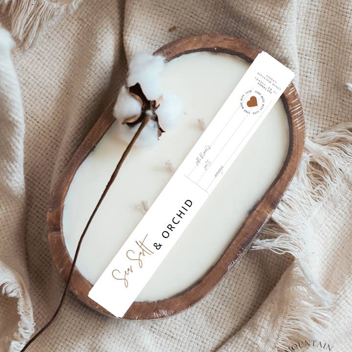 Sea Salt & Orchid - Ciotola per pasta in legno naturale a 3 stoppini per la vendita all'ingrosso da parte di Cedar Mountain Candle