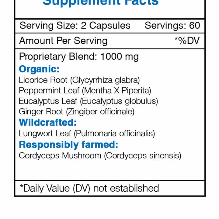 Secrets Of The Tribe - Wholesale Oral Supplement/Vitamin - Lungs Capsules. Healthy Lungs Formula3