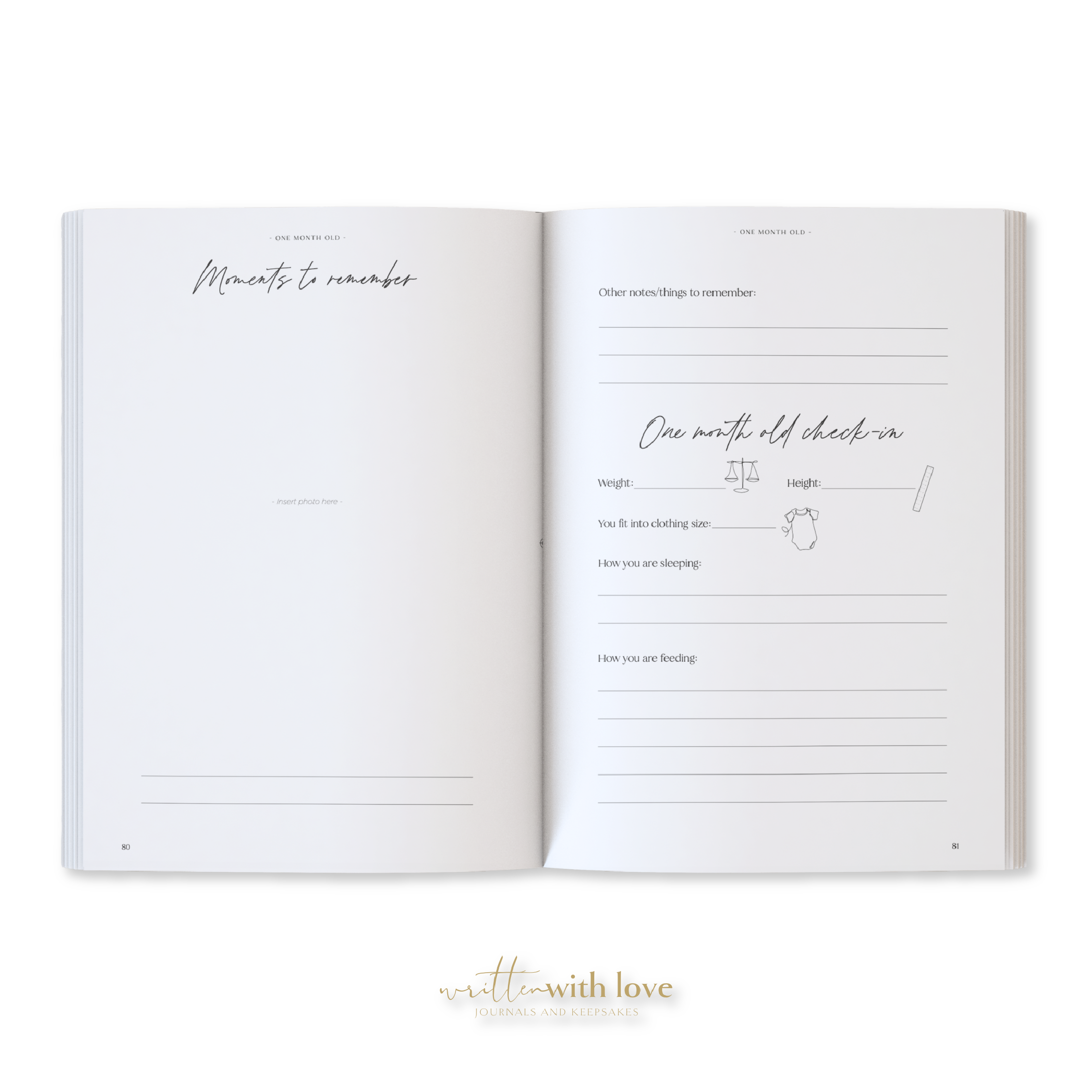 Written With Love - Wholesale Memory Book - Kids & Baby - Baby Memory Book with Keepsake Box - Oatmeal 14