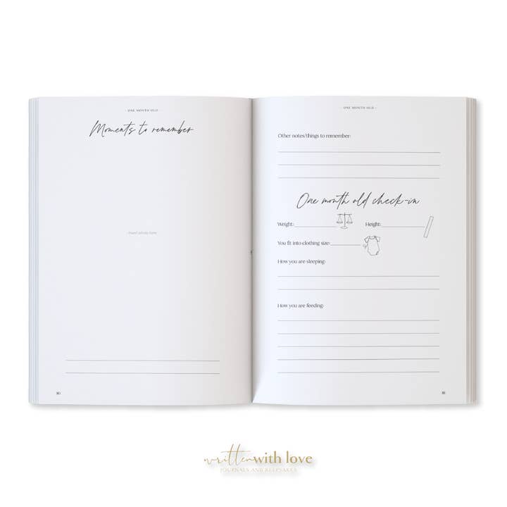 Written With Love – wholesale Memory book – Child & baby – Baby Memory Book with Keepsake Box - Oatmeal 14