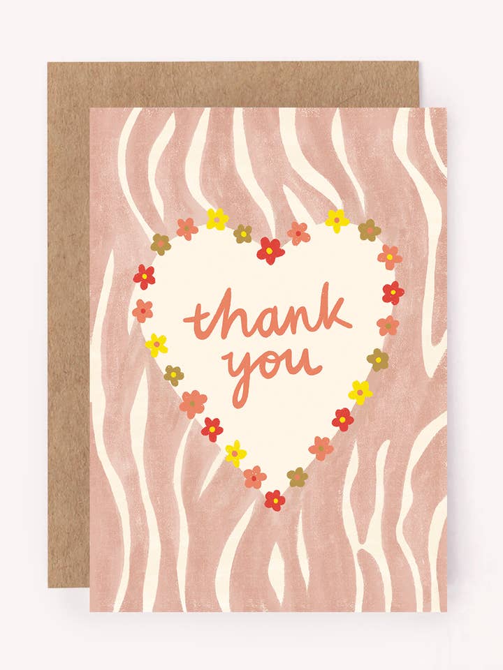 Thank You Mini Greeting Card - Cute Card | Thanks | Gift for wholesale by Lauren Sissons Studio