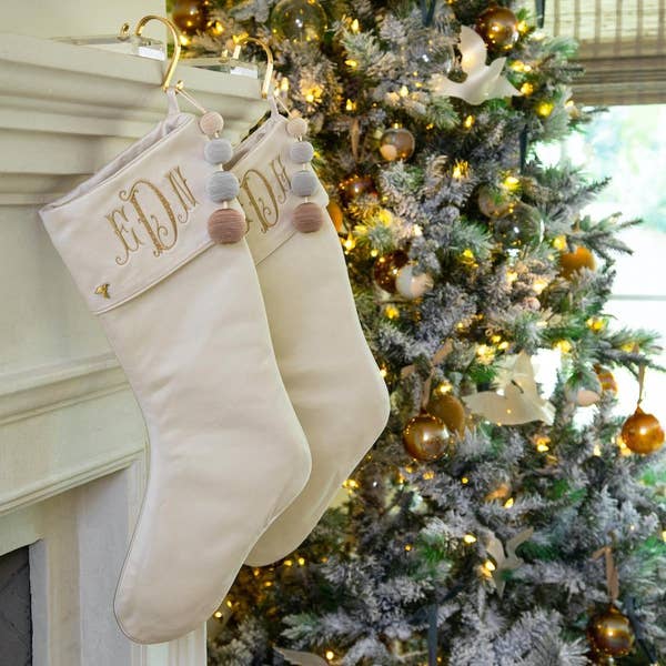 Fig & Dove - Wholesale Holiday Stocking - Ivory Christmas Stocking2