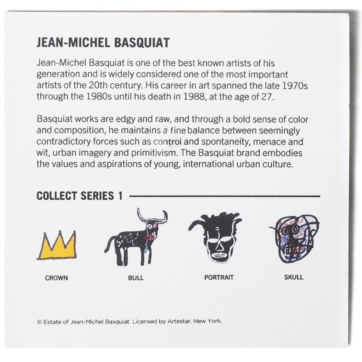 PINTRILL – Engroshandel Reversnål/knap – JEAN-MICHEL BASQUIAT - Skull nål2