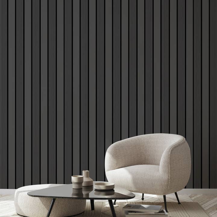 Walloro Luxury Embossed Wallpaper - Wholesale Decorative Panel - Gray Black Wall Panel, PS Wall Home Decoration Panel-Premium Quality