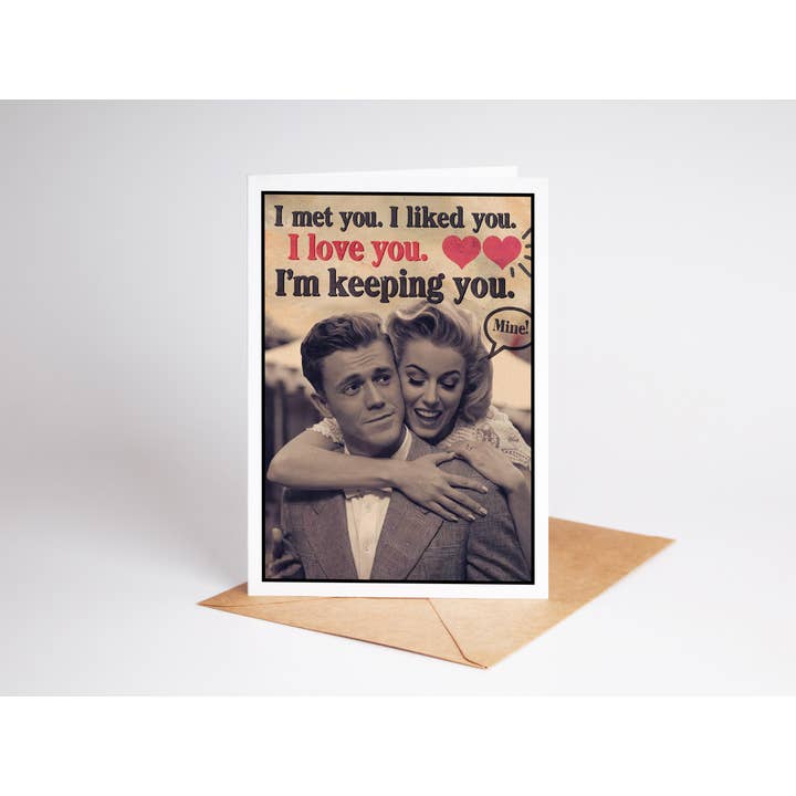 Greeting Cards by Katie Doodle & Gifts by Matchbox Card Co - Wholesale Valentine's Day Card - Vintage Funny Handmade Cute Valentine Cards for Him, Her6