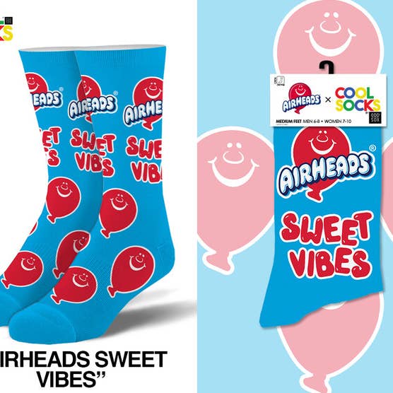 Airheads Sweet Vibes - Mens Crew Folded for wholesale by Cool Socks