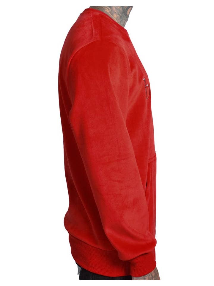 Trini Red Jersey de cuello redondo Blessed Velour de venta al por mayor en Faire
